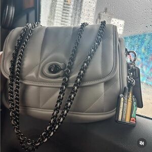 Coach gray quilted pillow Madison 8560